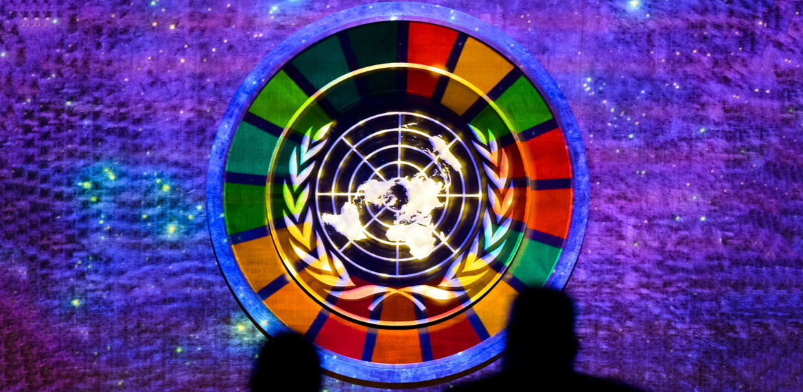Uma visão do Momento dos ODSs 2022 na sede das Nações Unidas em Nova York.