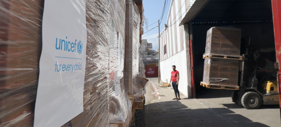 Os suprimentos médicos que já estavam em Gaza foram distribuídos pelo Unicef