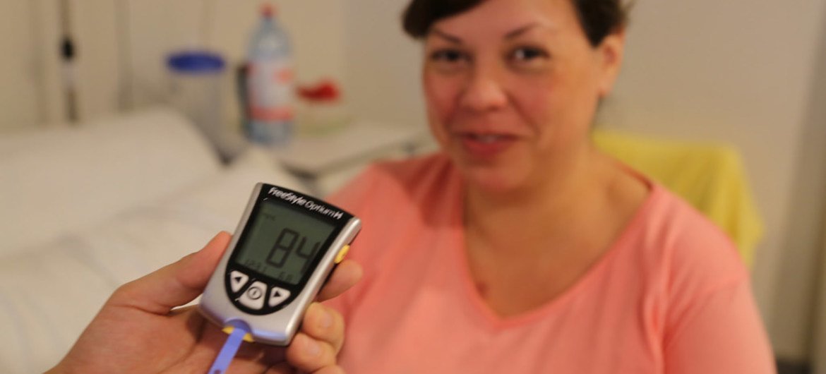 Diabetes: um teste de glicose no sangue é usado para verificar o nível de açúcar no sangue 