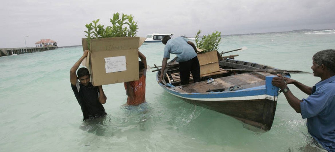 Maldivas são um Estado-ilha que enfrenta muitos desafios devido à mudança climática