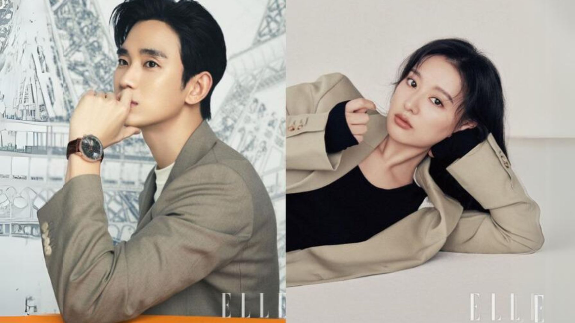 Kim Soo Hyun e Kim Ji Won em imagens para a revista ELLE | Photoshoot / ELLE Korea