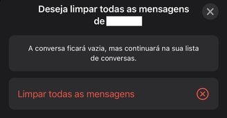 É possível apagar toda uma conversa