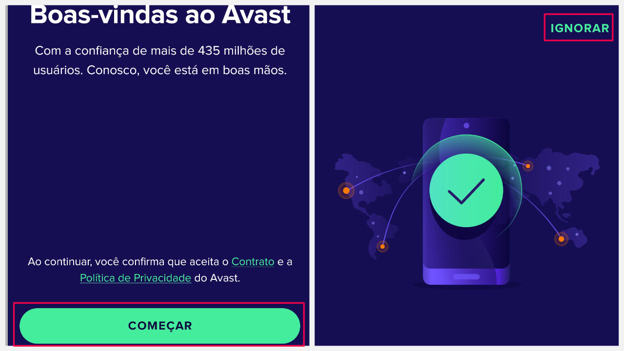 Iniciando o Avast