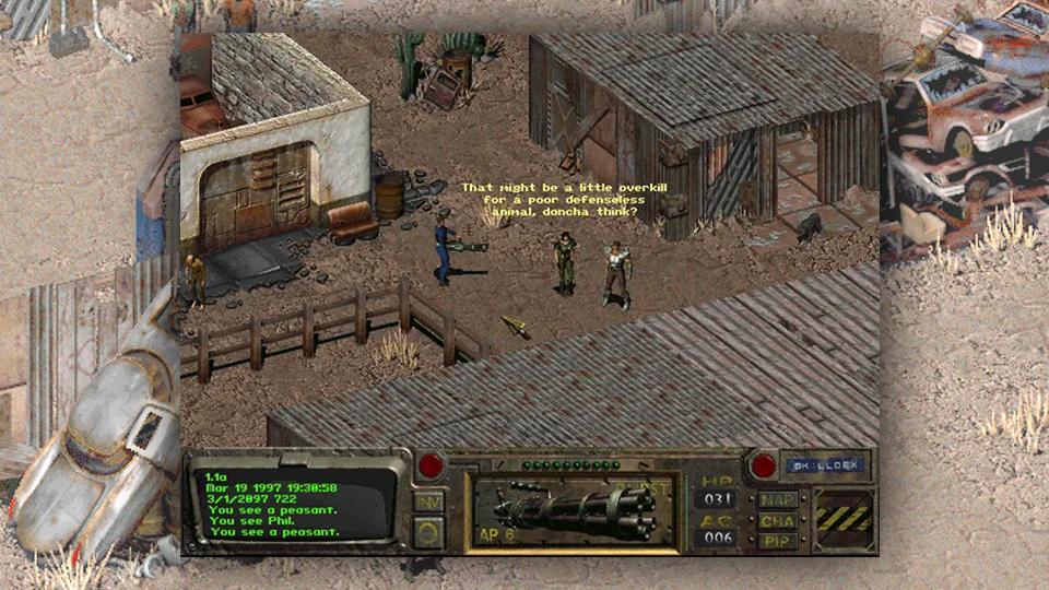 Originalmente, Fallout usaria o sistema GURPS, mas mudou para o sistema SPECIAL