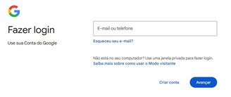 Insira seu login da conta Google para usar o Gemini