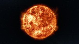 A superfície solar possui uma temperatura média de 6 mil graus Celsius.