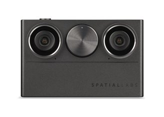 A SpatialLabs Eyes Stereo Camera é bem compacta e pesa somente 220 gramas. (Imagem: Acer/Divulgação)