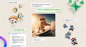 Os stickers de IA foram removidos no Brasil. (Imagem: WhatsApp/Divulgação)