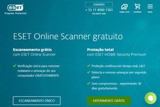 ESET Online Scanner é um serviço de cibersegurança gratuito.