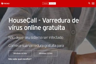 HouseCall é um serviço de varredura de vírus online gratuita.