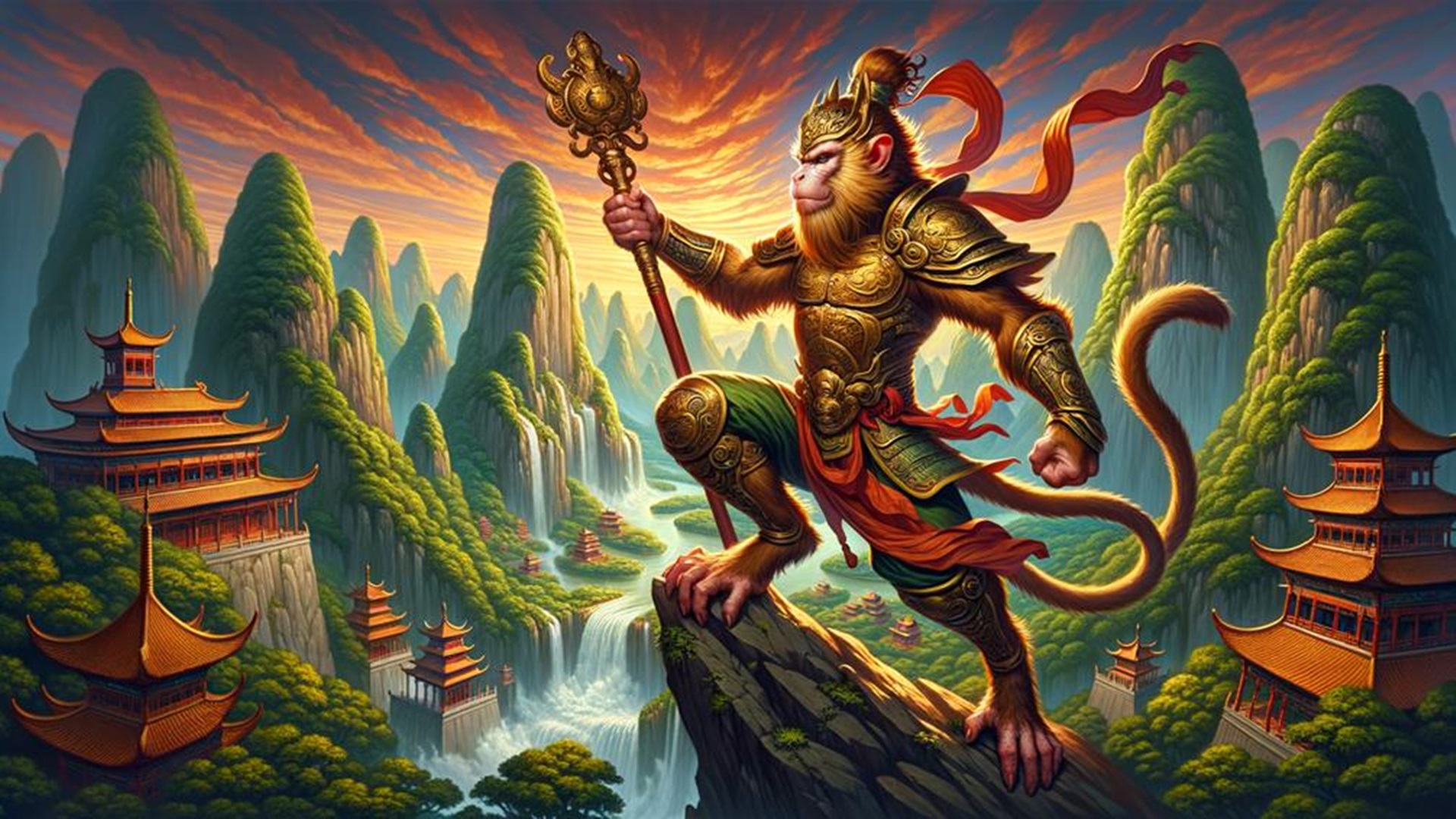 O Rei Macaco tinha poderes extraordinários que o ajudaram a conquistar uma posição de respeito entre as divindades da mitologia chinesa.