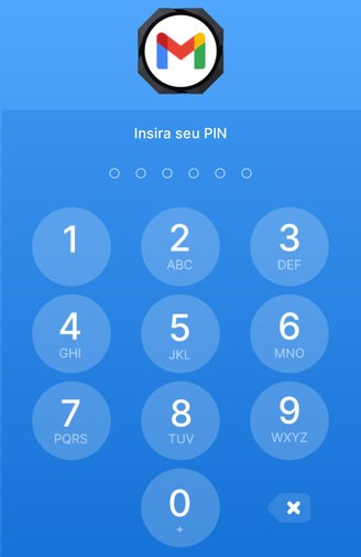 É preciso digitar o PIN toda vez que um app for aberto.