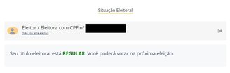 Confira se o seu Título de Eleitor está regularizado.