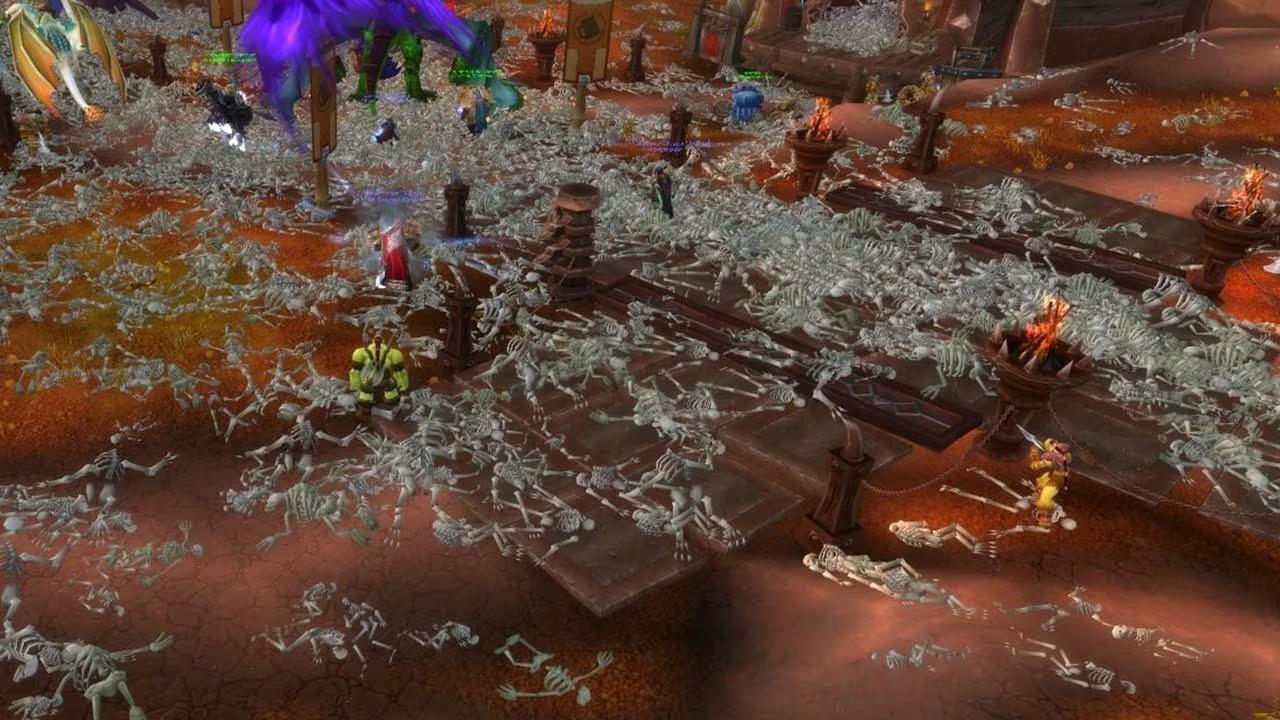 Cenas como essas não eram incomuns durante o auge da pandemia virtual de WoW