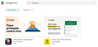 As buscas no Brasil retornam apenas concorrentes. (Imagem: Google Play Store/Reprodução)