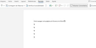 Verificar parágrafos em excesso é a forma mais eficiente de eliminar páginas em branco no Word.