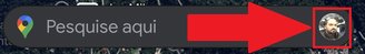 Aperte no ícone do seu perfil.