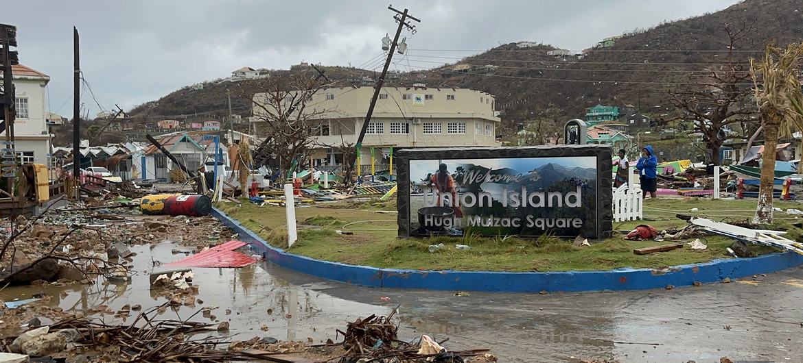 O furacão Beryl causou devastação na Union Island, em São Vicente e Granadinas